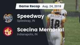 Recap: Speedway  vs. Scecina Memorial  2018