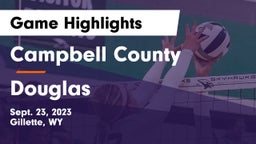 Campbell County  vs Douglas  Game Highlights - Sept. 23, 2023