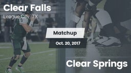 Matchup: Clear Falls vs. Clear Springs  2017