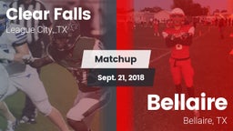 Matchup: Clear Falls vs. Bellaire  2018