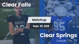 Matchup: Clear Falls vs. Clear Springs  2018