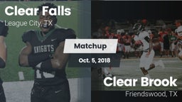 Matchup: Clear Falls vs. Clear Brook  2018