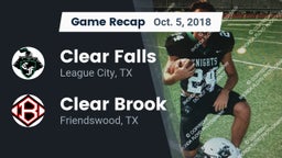 Recap: Clear Falls  vs. Clear Brook  2018