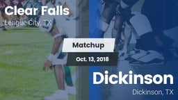 Matchup: Clear Falls vs. Dickinson  2018