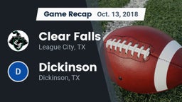 Recap: Clear Falls  vs. Dickinson  2018