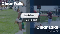 Matchup: Clear Falls vs. Clear Lake  2018