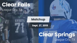 Matchup: Clear Falls vs. Clear Springs  2019