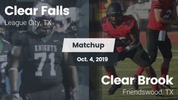 Matchup: Clear Falls vs. Clear Brook  2019