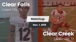 Matchup: Clear Falls vs. Clear Creek  2019