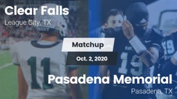 Matchup: Clear Falls vs. Pasadena Memorial  2020