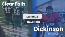 Matchup: Clear Falls vs. Dickinson  2020