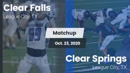 Matchup: Clear Falls vs. Clear Springs  2020