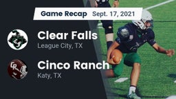 Recap: Clear Falls  vs. Cinco Ranch  2021