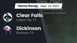 Recap: Clear Falls  vs. Dickinson  2021