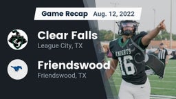 Recap: Clear Falls  vs. Friendswood  2022