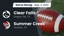 Recap: Clear Falls  vs. Summer Creek  2022