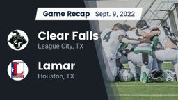 Recap: Clear Falls  vs. Lamar  2022