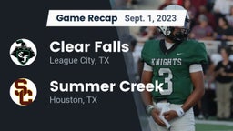 Recap: Clear Falls  vs. Summer Creek  2023