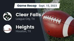 Recap: Clear Falls  vs. Heights  2023