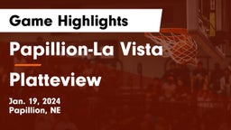 Papillion-La Vista  vs Platteview  Game Highlights - Jan. 19, 2024