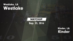 Matchup: Westlake  vs. Kinder  2016