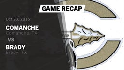 Recap: Comanche  vs. Brady  2016