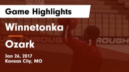 Winnetonka  vs Ozark  Game Highlights - Jan 26, 2017