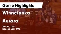 Winnetonka  vs Aurora  Game Highlights - Jan 28, 2017
