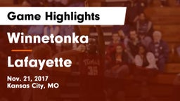 Winnetonka  vs Lafayette  Game Highlights - Nov. 21, 2017