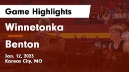 Winnetonka  vs Benton  Game Highlights - Jan. 12, 2023