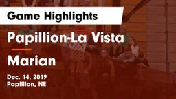 Papillion-La Vista  vs Marian  Game Highlights - Dec. 14, 2019