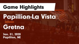 Papillion-La Vista  vs Gretna  Game Highlights - Jan. 31, 2020