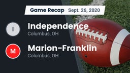 Recap: Independence  vs. Marion-Franklin  2020
