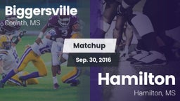 Matchup: Biggersville High Sc vs. Hamilton  2016