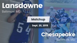Matchup: Lansdowne High Schoo vs. Chesapeake  2019