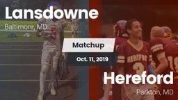 Matchup: Lansdowne High Schoo vs. Hereford  2019