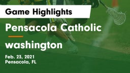 Pensacola Catholic  vs washington Game Highlights - Feb. 23, 2021