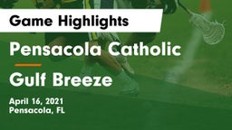 Pensacola Catholic  vs Gulf Breeze  Game Highlights - April 16, 2021