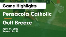 Pensacola Catholic  vs Gulf Breeze  Game Highlights - April 14, 2022