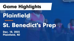 Plainfield  vs St. Benedict's Prep  Game Highlights - Dec. 18, 2023