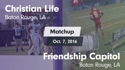 Matchup: Christian Life High vs. Friendship Capitol  2016