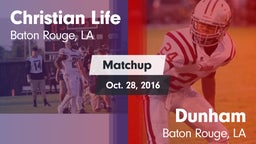 Matchup: Christian Life High vs. Dunham  2016