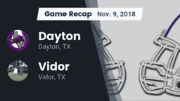 Recap: Dayton  vs. Vidor  2018