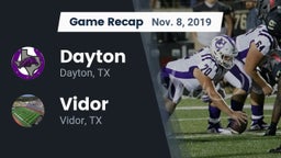 Recap: Dayton  vs. Vidor  2019