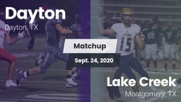 Matchup: Dayton  vs. Lake Creek  2020