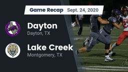 Recap: Dayton  vs. Lake Creek  2020