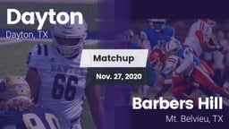 Matchup: Dayton  vs. Barbers Hill  2020