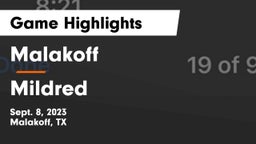 Malakoff  vs Mildred  Game Highlights - Sept. 8, 2023