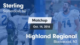 Matchup: Sterling  vs. Highland Regional  2016