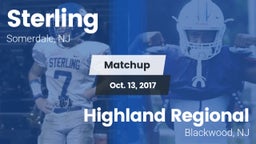 Matchup: Sterling  vs. Highland Regional  2017